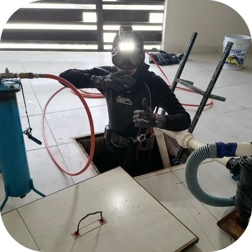 Aspirado del fondo.